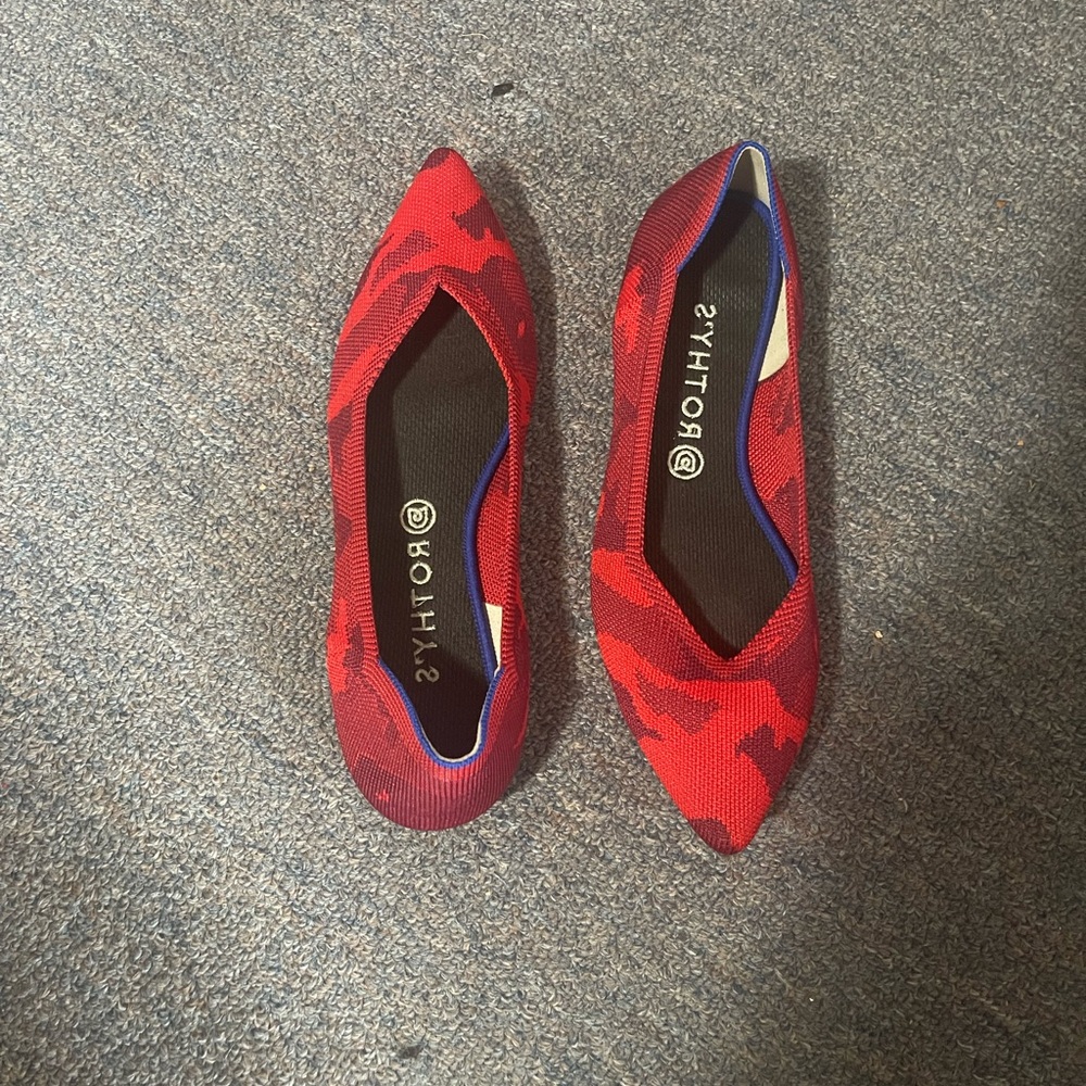 Retired Rothy's Red Camo Flats